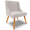 Ver imagem 7 de Kit 5 Cadeiras Decorativas Sala de Jantar Pés Palito de Madeira Firenze Veludo Cinza/natural G19 -