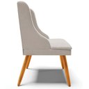 Ver imagem 6 de Kit 5 Cadeiras Decorativas Sala de Jantar Pés Palito de Madeira Firenze Veludo Cinza/natural G19 -