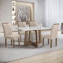 Ver imagem 4 de Conjunto Mesa Arizona 120cm com 4 Cadeiras Arizona Tampo Smart Plus com Vidro