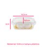 Kit 5 Potes Hermético Vidro Marmita Micro-ondas 370ml - 5