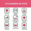 Ver imagem 6 de Kit 5 Potes Hermético Vidro Marmita Micro-ondas 370ml