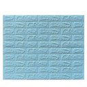 Ver imagem 1 de Kit 20 Un/ Espuma 3d - Tijolo Rústico - Azul Céu