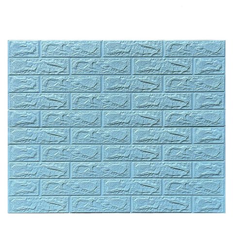 Kit 20 Un/ Espuma 3d - Tijolo Rústico - Azul Céu