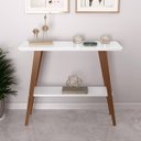 Ver imagem 3 de Aparador Monaco Branco/amadeirado Pés de Madeira Tampo Mdf 25mm