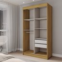 Ver imagem 7 de Guarda-roupa Solteiro Sirius 2 Portas 2 Gavetas Flex Marrocos/off White - Panorama Móveis