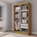 Ver imagem 2 de Guarda-roupa Solteiro Sirius 2 Portas 2 Gavetas Flex Marrocos/off White - Panorama Móveis