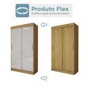 Ver imagem 5 de Guarda-roupa Solteiro Sirius 2 Portas 2 Gavetas Flex Marrocos/off White - Panorama Móveis
