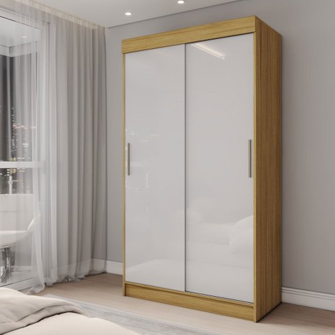 Guarda-roupa Solteiro Sirius 2 Portas 2 Gavetas Flex Marrocos/off White - Panorama Móveis