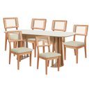 Ver imagem 1 de Conjunto de Jantar Completo Mesa e 6 Cadeiras 100% Mdf