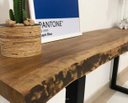 Ver imagem 2 de Aparador de Tronco com Pés de Ferro em U Made Wood:Comp160XAlt80XLarg40/Marrom