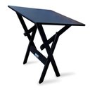 Ver imagem 4 de Mesa Dobrável Madeira 60x60 Preta - Cor: Preto