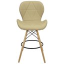 Ver imagem 3 de Kit 3 Banquetas Slim Eiffel Wood Estofada 