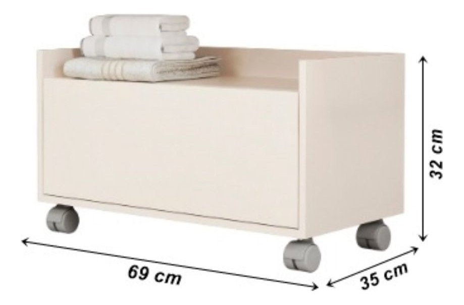 Organizador Armário para Banheiro ou Lavabo com Rodinhas - 2