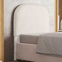 Ver imagem 3 de Cabeceira Cama Box Casal 100cm Orgânica Lanna W01 Linho Cru - Lyam Decor