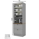 Ver imagem 2 de Torre Quente Modulado de 1 Forno 2 Portas 2 Gavetas Emily Henn