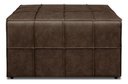 Ver imagem 2 de Puff Itália Retangular com Costura Trançada Courino Marrom Bz Home Decor