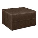 Ver imagem 3 de Puff Itália Retangular com Costura Trançada Courino Marrom Bz Home Decor