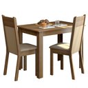 Ver imagem 2 de Conjunto Sala de Jantar Madesa Lola Mesa Tampo de Madeira com 2 Cadeiras Rustic/Crema/Pérola Cor:Rus