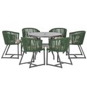 Ver imagem 1 de Mesa e 6 Cadeiras e Noronha Preto E6 Trama Original Verde