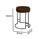 Ver imagem 2 de Puff Decorativo Sarah Sala e Recepção Metal Preto em Veludo