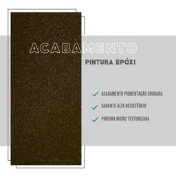 Puff Grande Sala de Estar Bege com Bandeja Tubos Ouro Velho Carraro - 3