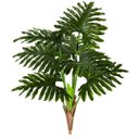 Ver imagem 7 de Planta Imbé Artificial Permanente 90cm com Tronco e 7 Folhas Verdes Decorativas