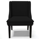 Ver imagem 7 de Cadeira Decorativa Sala de Jantar Base Fixa de Madeira Firenze Veludo Luxo Preto/Preto G19 - Gran Be