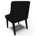 Ver mais imagens de Cadeira Decorativa Sala de Jantar Base Fixa de Madeira Firenze Veludo Luxo Preto/Preto G19 - Gran Be