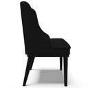 Ver imagem 6 de Cadeira Decorativa Sala de Jantar Base Fixa de Madeira Firenze Veludo Luxo Preto/Preto G19 - Gran Be