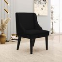 Ver imagem 2 de Cadeira Decorativa Sala de Jantar Base Fixa de Madeira Firenze Veludo Luxo Preto/Preto G19 - Gran Be