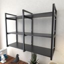Ver imagem 1 de Prateleira industrial com três níveis cor preto 68x30x90