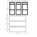 Ver imagem 3 de Prateleira industrial com três níveis cor preto 68x30x90