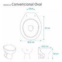 Ver imagem 2 de Tampa de Vaso Sanitário Universal Oval Preto Almofadado