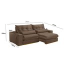 Ver imagem 2 de Sofá 230 Cm Braço 25 Cm Retrátil e Reclinável Lake Meu Sofá Online