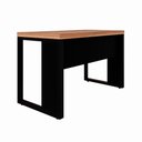Ver imagem 4 de Mesa Escrivaninha Retangular Office 120cm Pé Quadro Nogal-preto