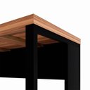 Ver imagem 2 de Mesa Escrivaninha Retangular Office 120cm Pé Quadro Nogal-preto