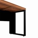 Ver imagem 5 de Mesa Escrivaninha Retangular Office 120cm Pé Quadro Nogal-preto