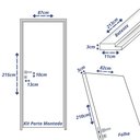Ver imagem 2 de Kit Porta de Madeira 210x82cm Batente 11cm Spazio Eco Uniportas Abertura Direita Marrom