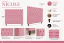 Ver imagem 2 de Cabeceira Estofada Recamier Baú para Cama Box 160cm Queen:Rosa