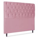 Ver imagem 1 de Cabeceira Estofada Recamier Baú para Cama Box 160cm Queen:Rosa