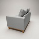 Ver imagem 3 de Sofá 2 Lugares Hungria Base Madeira Tecido Linho Cinza Claro Living 1,80m