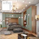 Ver imagem 2 de Quarto Modulado Casal Completo 6 Peças 6 Portas 5 Gavetas com Maleiro Smart Plus