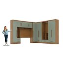 Ver imagem 4 de Quarto Modulado Casal Completo 6 Peças 6 Portas 5 Gavetas com Maleiro Smart Plus
