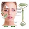 Rolo Massageador Facial Pedra Quartzo Pedra Rosa + Pedra Jade Verde - 2
