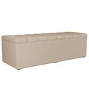 Ver imagem 5 de Kit Cabeceira Cama Box Casal King 195cm com Calçadeira Baú Dália W01 Suede Bege - Lyam