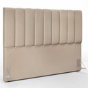Ver imagem 4 de Kit Cabeceira Cama Box Casal King 195cm com Calçadeira Baú Dália W01 Suede Bege - Lyam
