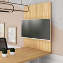 Ver imagem 1 de Painel de Tv Sala de Reunião 90cm X 135cm C/ Passa Cabos F5 Cor:macadâmia