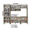 Ver imagem 3 de Cozinha Modulada Henn Connect 7 Peças (2 Aéreos+2balcões+1paneleiro+2complemento) Cpt93 Duna/
