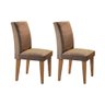 Kit 2 Cadeiras de Cozinha Grécia 2 Un Imbuia Capuccino Suede Capuccino Rufato - 1