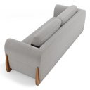 Ver imagem 7 de Sofá Living Bloom 160cm 02 Lugares com Pés de Madeira Bouclê Cinza - Desk Design